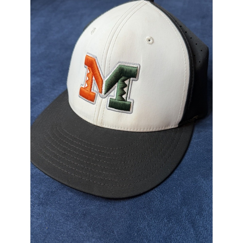 Richardson PTS 30 Stretch Fit Miami University Football Hat L/XL Black White